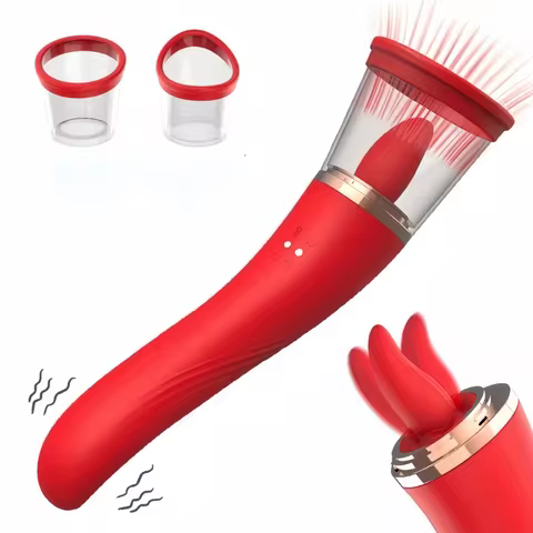 Sucking Vibrator Tongue licking Clitoral G-spot Massager Vagina Sucking Nipple Stimulating Orgasmic 
