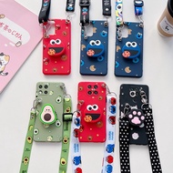 Cartoon Crossbody Lanyard Strap Case For Xiaomi Redmi Note 9 Pro Max 9s Redmi 9 9C 9A Silicone Cover