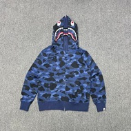 Bape雙帽迷彩鯊魚連帽衛衣外套