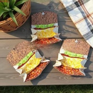 DARNELL Tortilla Shape Purse, Multiple Compartments Large Capacity Burrito Wallet, Novelty Zipper Po
