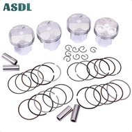 แหวนเครื่องยนต์มอเตอร์ไซค์ ASDL 4ชุด Set55mm 55.25มม. 55.5มม. 55.75มม. 56มม. STD ~ + 100 1.0สำหรับ H