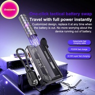 Cheesenm 21700 Universal Battery Charger Case 20W Type-C Battery Holder Fast Charging Built-in Cable