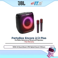 JBL Portable Party Speaker PartyBox Encore 2 / Encore 2 Plus for Karaoke 100W with 2 Wireless Mic