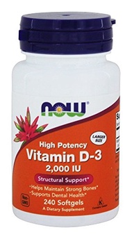 Now Foods, (2 Pack) Vitamin D-3 High Potency, 2,000 IU, 240 Softgels👑 Shipping From USA 👑