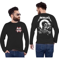 Distro T-shirt Cool Men's Distro Clothes METAL LOGO DTF Long-sleeved Men's Distro T-shirt/ Cool Men'