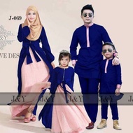 🔥READYSTOCK🔥J069 FAMILY SET RAYA 2017 BLUE BIRU PEACH 2Y 3Y 4Y 6Y 7Y 9Y MOM