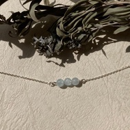 海藍寶石和銀手鍊