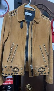 Coach女裝皮褸外套Coach Studded Suede Leather Jacket(厚款保暖性強)
