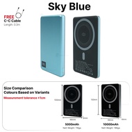 (MY) LionShield 3C/CCC Certified 5000mAh / 10000mAh 3 in 1 Magnetic Wireless Power Bank PD 20W Fast 