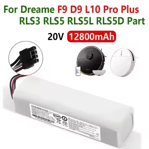 100% Original Battery for Dreame Robot Vacuum Mop Cleaner D9 F9 L10 L10 Pro 12800mAh Lithium-ion Bat