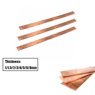 1Pcs 99.9% Pure Copper Thickness 1mm-8mm Copper Strip Red Copper Pad Copper Foil Copper Plate Bar DI