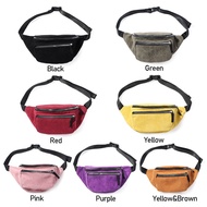 ▬DAPHNE Women And Man Canvas Fanny Pack Casual Designer Zipper Corduroy Waist Bag Belt Bags Travel F