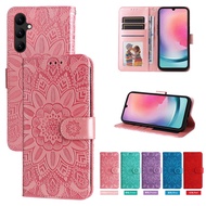 Ốp điện thoại cho Samsung Galaxy A56 A36 A26 A06 A16 5g vỏ Ốp Nắp gập Có Khe Cắm Thẻ Ví da từ tính S