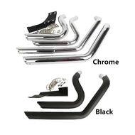 Motorcycle Staggered Shortshot Exhaust Pipes Heat Shield For Harley Sportster Iron 883 XL 1200 2004-