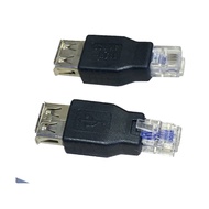 1PCS USB FEMALE RJ11 RJ12 4PIN NETWORK ADAPTER CONVERTER PHONE JACK AF 6P4C