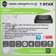 XMEye Full-HD Hybrid 6 in 1 8CH DVR/XVR Support:TVI CVI AHD CVBS ANALOG, IP CCTV Camera (HDMI & VGA 