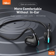 Hileo Hi73 Ear mounted Bluetooth Earbuds Wireless Sports Earbuds High Fidelity Stereo Waterproof Noise Reduction BT5.3