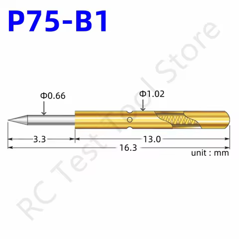 20/100PCS P75-B1 Spring Test Probe Test Pin Pogo Pin P75-B Electric ICT FCT PCB Test Tool 0.66/1.02/