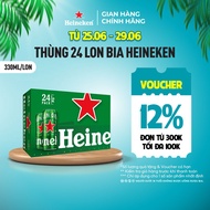 Thùng 24 lon bia Heineken 330ml/lon