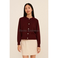 HECTIC Kaluna Cardigan with Floral Buttons, Premium Knitwear for Women, Korean Style Cardigan Woman 