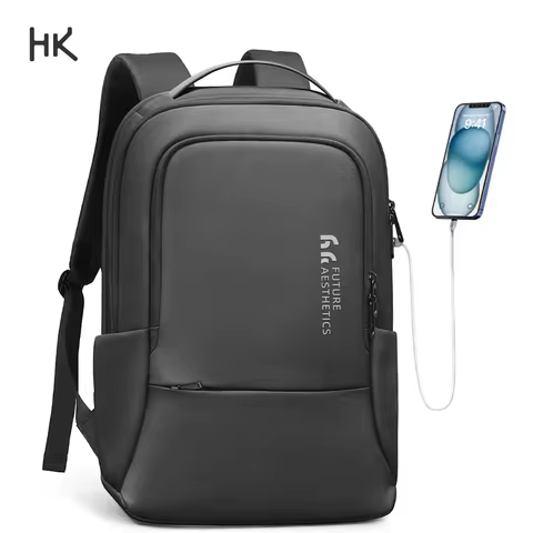 HK Men's Business Backpack High Capacity 15.6” Laptop Bag Waterproof School Backpack Multifunctional