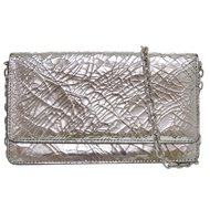 Maison Maison Margiela Broken Mirror Chain Wallet SA3UI00​​18，成色極佳，銀色五金，皮革材質，以及銀色肩包 0760 [二手]