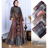 RJ85T Gamis Maxmara Silk Premium Jumbo Fashion Muslim Wanita Motif