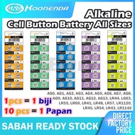 Alkaline Button Cell Watch Battery LR44/LR41/LR626/LR1130/AG0/AG1/AG2/AG3/AG4/AG5/AG6/AG7/AG8/AG9/AG