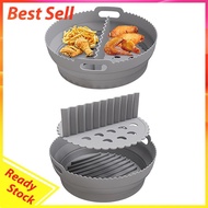 8inch Silicone Air Fryer Liner Foldable Microwave Baking Mat with Separator Pad