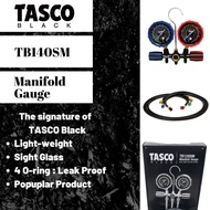 TASCO BLACK MANIFOLD GAUGE (R32 &amp; R410A) C/W SIGHT GLASS &amp; 150CM HOSES  MODEL-TB140SM