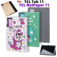 for TCL Tab 11 Tablet Case Cartoon Pattern Fold Stand Cover Shockproof Flip Full Body Protective Cas