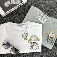 [Top Quality] Loewe Co-Branded Hal's Moving Castle Dog Embroidery Short-Sleeved Men's And Women's Same Style T-Shirt Tide
