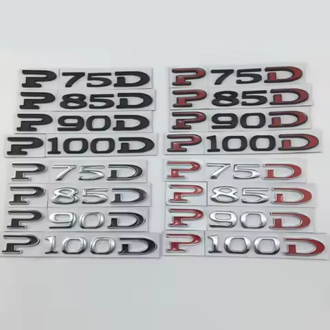 P75D P85D P90D P100D letter logo car sticker for Tesla MODEL 3 X S Y refit rear boot labels trunk di