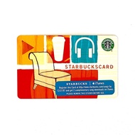 Chair Coffee Music Starbucks Card plus iTunes US Card 2007 Old Logo