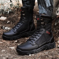 Tactical Boots 811 / 003 Black 511 Leather Material with panel Durable Waterproof Army Men's Tactica