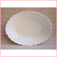 【Hot】 JAPAN SURPLUS! ORIGINAL ARCOPAL YAMAZAKI WHITE VESSEL OVAL/ RECTANGULAR PASTA PLATE BOWL (1 P