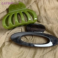 LATINDAY Ellipse Hair Claws, Plastic Styling Tools Hollow Pumpkin Hair Clip, Fashion Geometric Headw