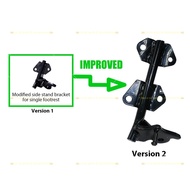 Rapido Yamaha Y15ZR Y16ZR LC135 SYM VF3I Modified Side Stand Bracket For Single Footrest - V.2 (Blac