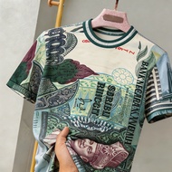 Malaysia Ringgit RM 50-1000 Banknote Print Full Sublimation Crewneck T-Shirt Breathable Soft Comfort