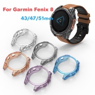 TPU Case For Garmin Fenix 8 43mm 47mm 51mm Protector Samrt Watch Strap Shell Fenix8 Cover Bumper Ski