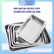 Stainless steel food tray size 36x27 - 4.8cm deep rice tray, baking tray, dining table tray