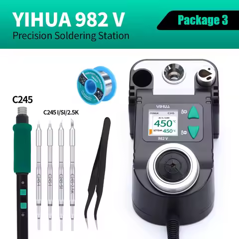 YIHUA 982-V Precision Solder Station with Fast Heating Micro Fine Tip C210 Soldering Iron Remote Con