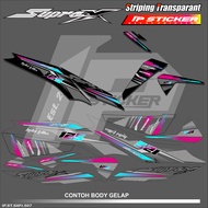 HONDA SUPRA X 125 FI MOTORCYCLE STRIPING STICKERS SUPRA X 125 FIHONDA - SIMPLE GRAPHIC LIST STICKERS