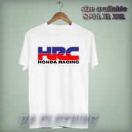 t-shirt kaos hrc honda racing baju otomotif hrc kaos racing honda hrc - putih xxl