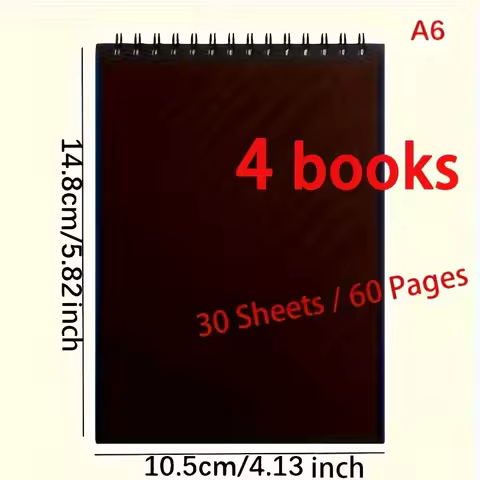 4PCS A6 Picture Books with Top Spiral Binding.Perfect as a Halloween Christmas gift.For Artist Sketc