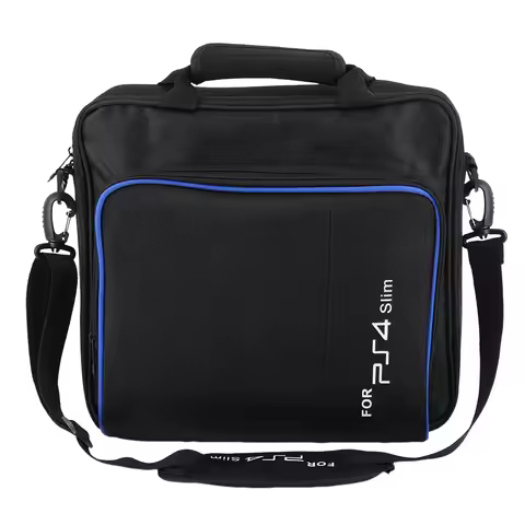 Protective Shoulder Bag for PS4 Slim System Console and Accessories Shockproof Travel Storage Carry 