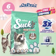 1 Carton (6 Packs) - OzPro Suck'it Crystal Cat Litter 6L -  Scentless/ Odourlock/ Pasir Kucing/ 猫砂/ 