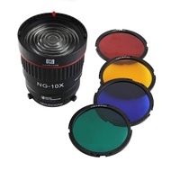 EXMAX NG-10X Fresnel Lens Focusing Adapter Fresnel Spot S-Mount Adapter Attachment 10-40° 5X Brighte