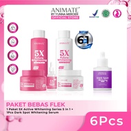 Paket Bebas Flek (Animate 5x Active Whitening Series 5in1 + Dark Spot Whitening Serum)