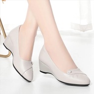 COD Beige Wedge Heels - High-Quality & Comfortable | Spring Summer High Heels